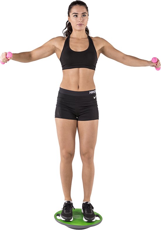 Disque d'équilibre fitness avec poignées noir