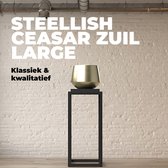 Steellish | Zuil Ceasar Plantentafel | Sokkel | Large | Zwart | 90 cm hoog en 40 cm breed