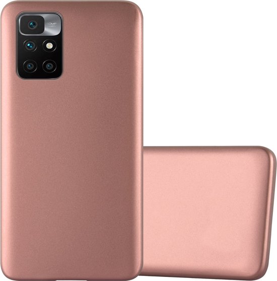 Coque Cadorabo pour Xiaomi RedMi 10 en OR ROSE MÉTALLISÉ - Housse de protection en silicone TPU flexible