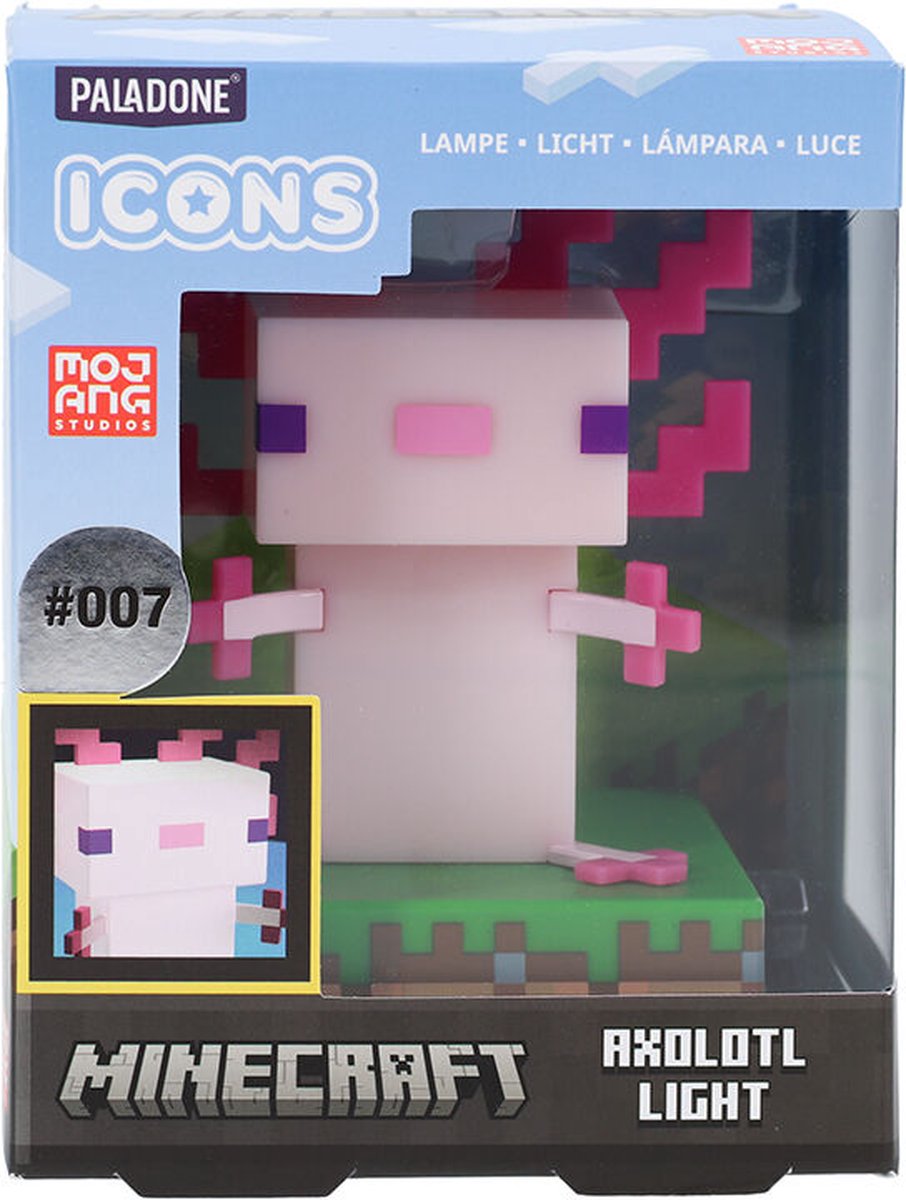 PALADONE LAMPE MINECRAFT AXOLOTL - CINQ COULEURS - LAMPE MINECRAFT POU -  Cdiscount Maison