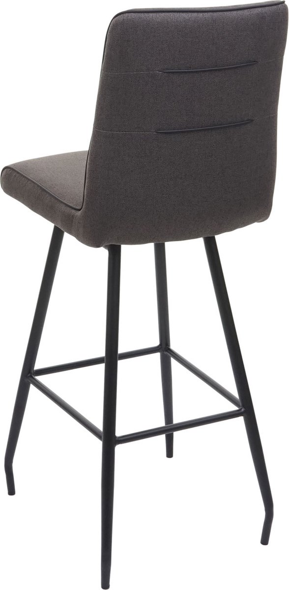 MCW Barkruk MCW-H72, barkruk counterkruk, draaibare auto-positie voetensteun staal stof/textiel ~ grijsbruin