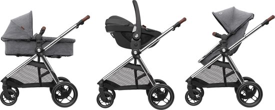 Maxi-Cosi Zelia³ Luxe 2-in-1 Kinderwagen - Omkeerbare zitting - Eenhandvouw - Twillic Grey - Vanaf de geboorte tot ca. 4 jaar van Maxi-Cosi — afbeelding 5