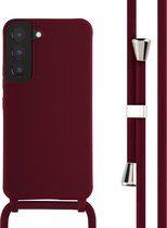 Coque Samsung Galaxy S22 - Coque en Siliconen iMoshion avec cordon - Rouge foncé