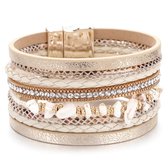 Bracelet Sorprese - Printemps - bracelet femme - bracelet wrap - cuir - cadeau - Modèle G