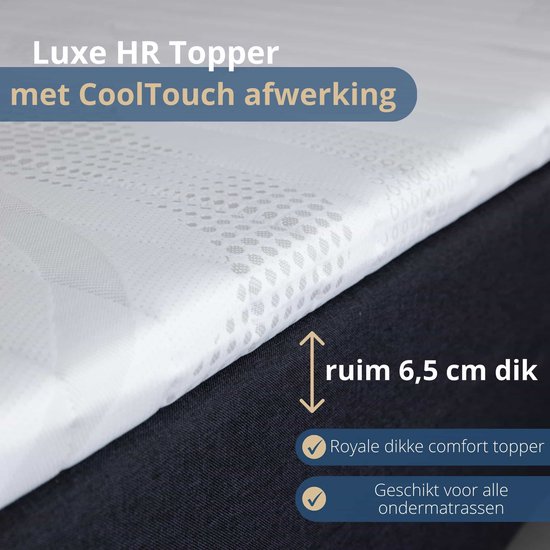 Surmatelas en mousse à froid Soft Sense | 6,5 cm d'épaisseur| Matelas Topdeck en mousse CoolTouch Comfort 160x210cm