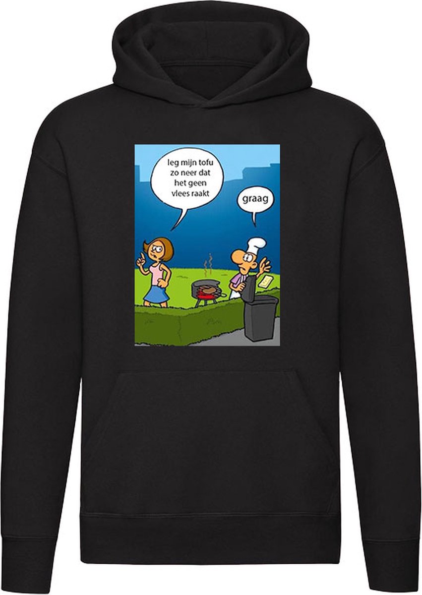 Barbecue Hoodie - tofu - tofoe - tahoe - vlees - barbeque - bbq - grappig - trui - sweater - capuchon