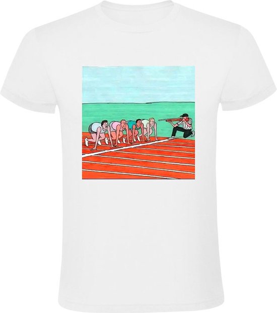 Sport T-shirt met lange mouwen voor heren neon green