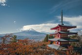 Fotobehang Japanse Pagode In De Herfst - Vliesbehang - 368 x 280 cm