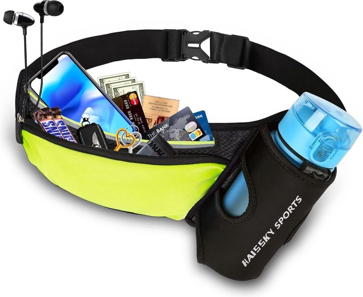Sac Banane De Sport Ultra Mince Kyduu - Réglable, Avec Porte-bouteille, Pour Running, Randonnée, Voyage
