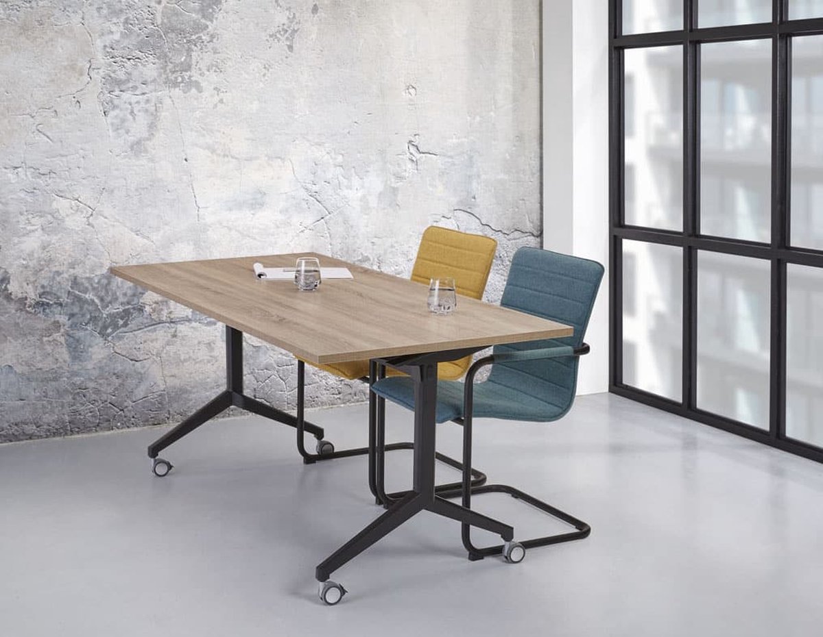 Universele klaptafel Hyper breed 120CM diep 80CM bladkleur Wit framekleur Wit (RAL9010)