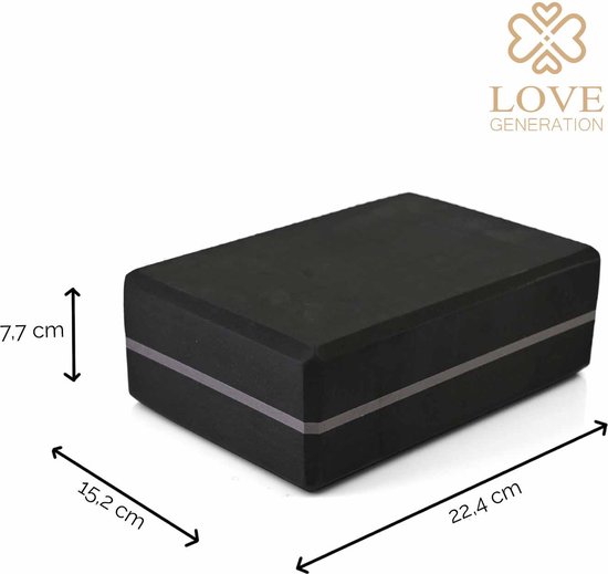 Love Generation - Foam Yogablok - Blessed Black van Love Generation — afbeelding 3