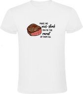 Make No Mis - Steak you're the Rarest of them all Heren T-shirt | Biefstuk | Vlees | Restaurant | Kok | Chef | Keuken | BBQ | kado | Shirt