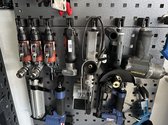 Houder voor Compressor Perslucht gereedschap - wandbevestiging - Orion koppeling - Rood - Set van 4 stuks