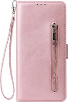 Shop4 - Samsung Galaxy S20 Hoesje - Wallet Case Cabello met Ritssluiting Rosé Goud