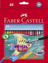 Faber-Castell aquarelpotloden - 48 stuks - met puntenslijper en penseel - FC-114448