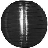 5 stuks Nylon lampion zwart 35 cm - onverlicht - weerbestendig voor buiten in tuin