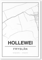 Poster/plattegrond HOLLEWEI - 30x40cm