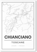 Poster/plattegrond CHIANCIANO - 30x40cm