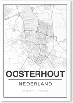 Poster/plattegrond OOSTERHOUT (NB) - A4