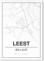 Poster/plattegrond LEEST - A4