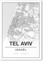 Poster/plattegrond TEL AVIV - 30x40cm