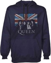 Queen Hoodie/trui -L- Union Jack Blauw