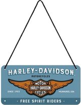 Hangend Harley Davidson Metalen Bord 10 x 20 cm