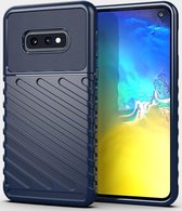 Samsung Galaxy S10e Twill Thunder Texture Back Cover Blauw