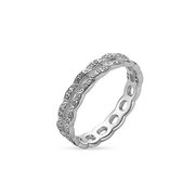 Twice As Nice Ring in zilver, schakels in zirconia  54