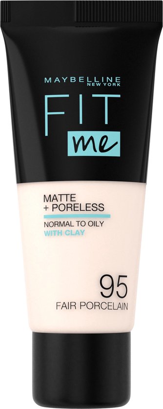 Foto: Maybelline new york fit me matte poreless foundation 095 fair porcelain medium dekkende foundation met matte finish voor de normale tot vette huid 30 ml