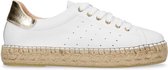 Manfield - Dames - Witte sneakers met detail - Maat 36