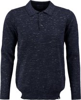 Dstrezzed polo trui katoen navy melange - Maat  L