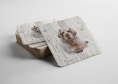 Hond Clumber Spaniel | Houten Onderzetters 6 Stuks