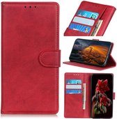 Motorola Moto E6 Play Hoesje Bookcase Met Stand Rood