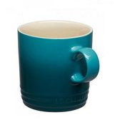 Le Creuset® - beker - Theemok - Koffiemok - Vaatwasserbestendig - Neemt geen geuren en aroma's op - Trendy kleur - Aardewerk - Blauw