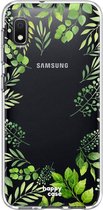 HappyCase Samsung Galaxy A10 Flexibel TPU Hoesje Leaves Print