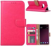 FONU Boekmodel Hoesje Samsung Galaxy S10e - Donkerroze