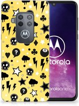 Motorola One Zoom Silicone Back Case Punk Yellow