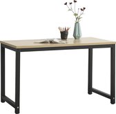 Bureau laptoptafel Herning 120x60x75 cm zwart en eiken