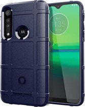 Hoesje voor Motorola One Macro - Beschermende hoes - Back Cover - TPU Case - Blauw