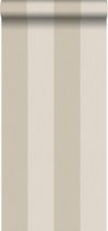 Origin behang strepen donker beige - 347016 - 53 x 1005 cm