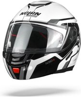 Nolan N90-2 Meridianus 31 Metal White Black Systeemhelm - Motorhelm - Maat S