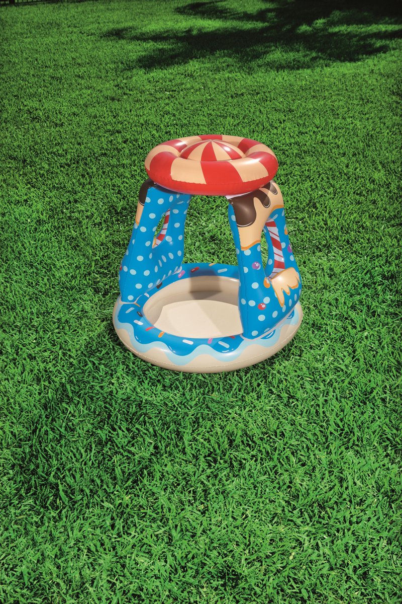 Bestway Candyville Zwembad - Peuterzwembad - Vanaf 2 Jaar - Zonnedak - Zachte Bodem - 91x91x89 cm — afbeelding 3