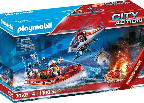 Mainstream in verlegenheid gebracht Onderzoek PLAYMOBIL City Action Brandweermissie met helikopter en boot - 70335 |  bol.com