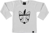 Fox longsleeve shirt 68 Wit/Zwart