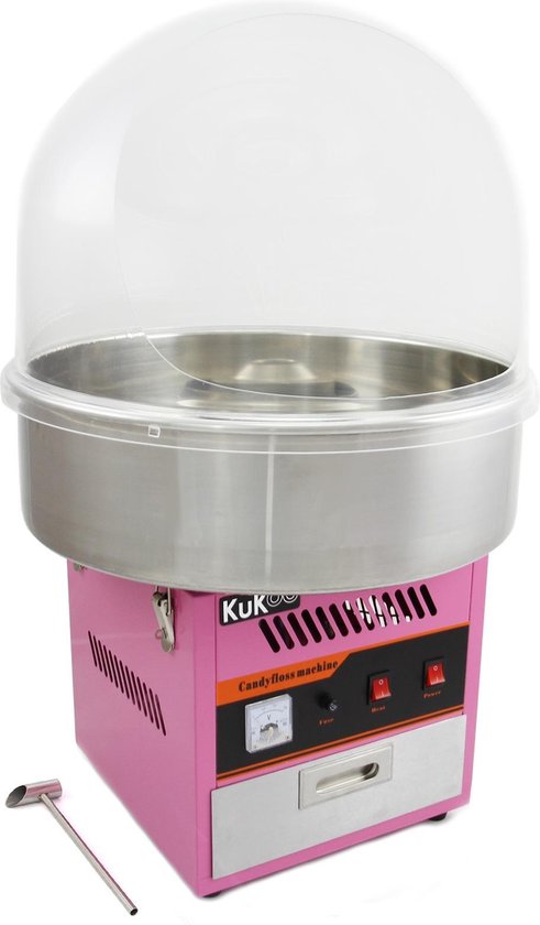 KuKoo Suikerspinmachine met beschermkap - Professionele suiker spin machine  | bol
