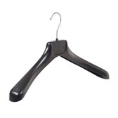 De Kledinghanger Gigant - 30 x Mantel / kostuumhanger kunststof zwart met schouderverbreding, 42 cm
