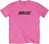 Billie Eilish Heren Tshirt -S- Racer Logo & Blohsh Roze