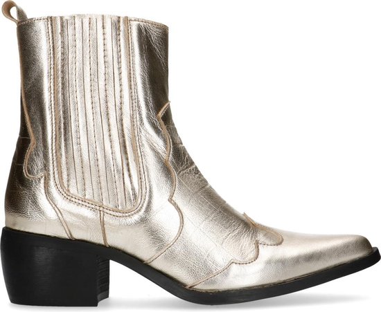 Manfield - Dames - Gouden western boots - Maat 39 | bol