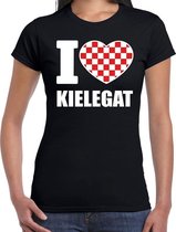 Carnaval I love Kielegat t-shirt zwart voor dames XS